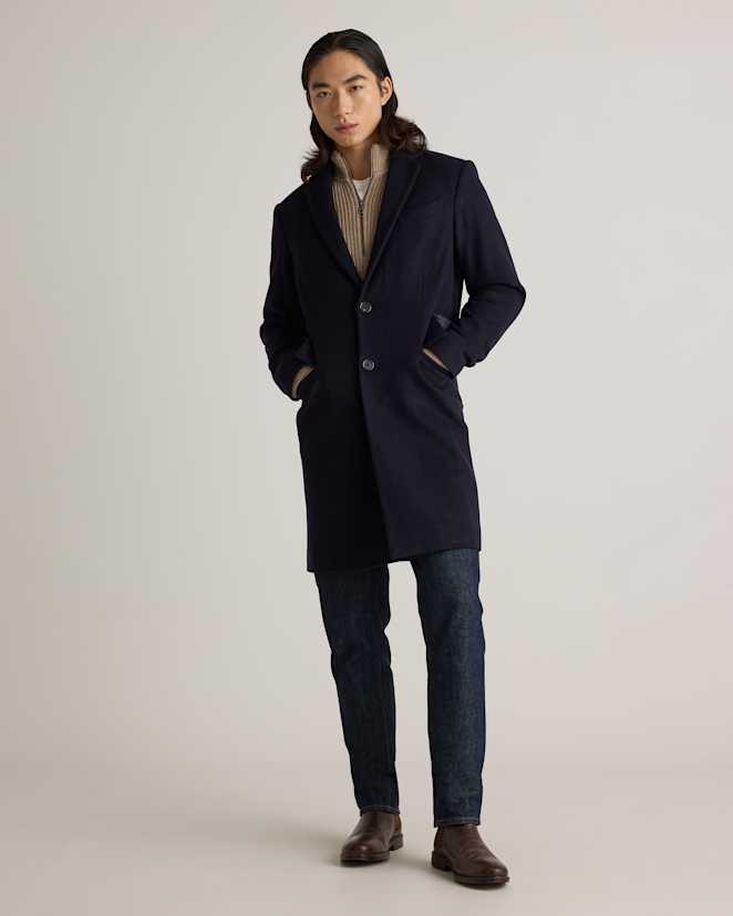 Cadet Blue Italian Wool Overcoat