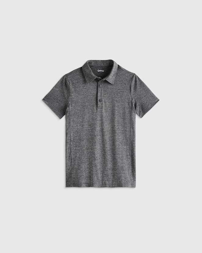 Charcoal Flowknit Breeze Polo