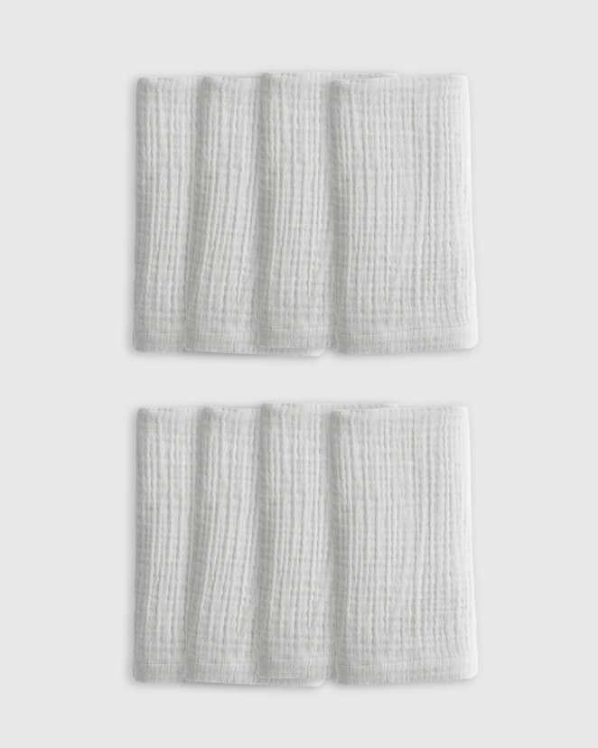 Light Grey Organic Cotton Gauze Napkins (Set of 8)