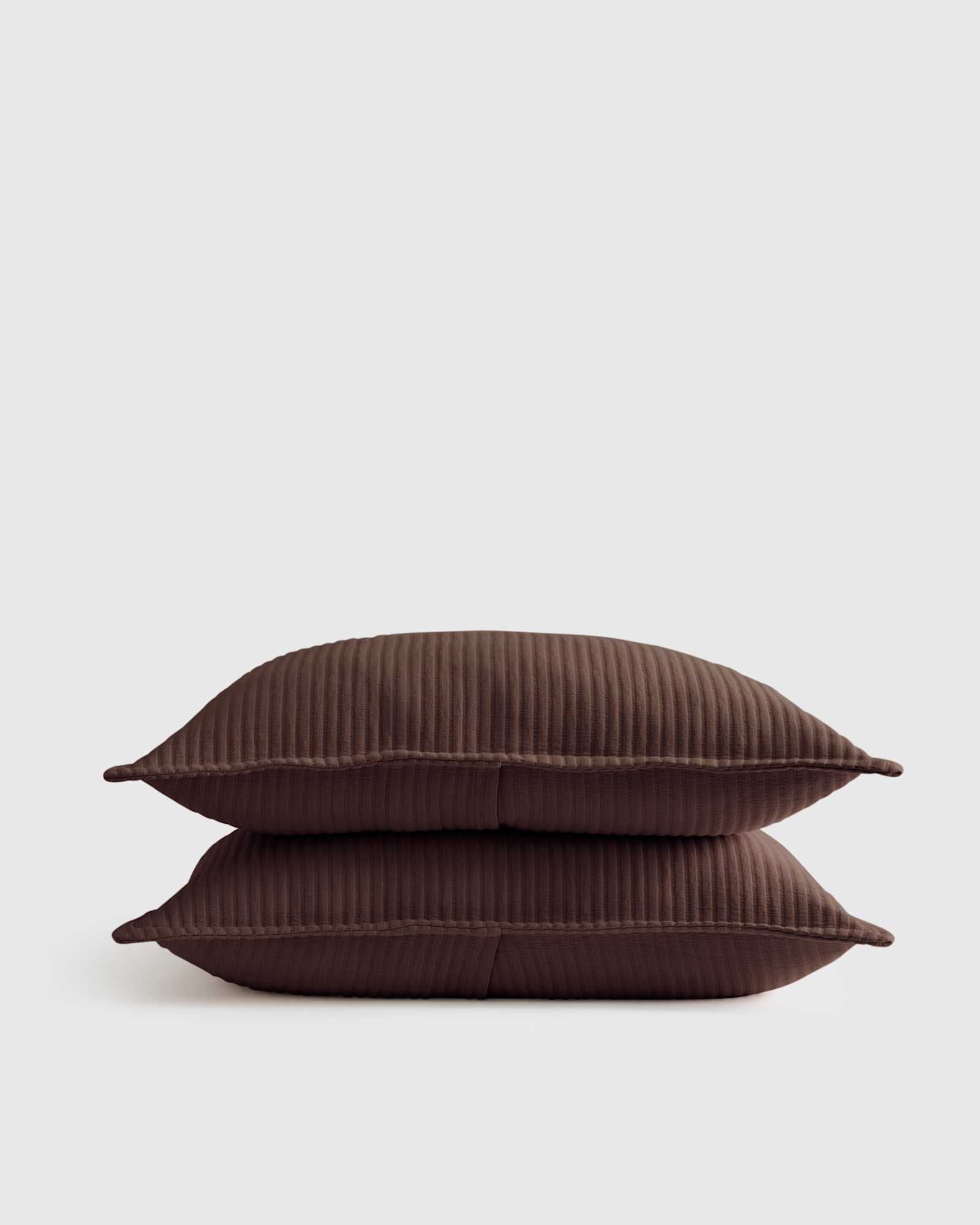 Espresso Organic Cotton Matelasse Sham Set