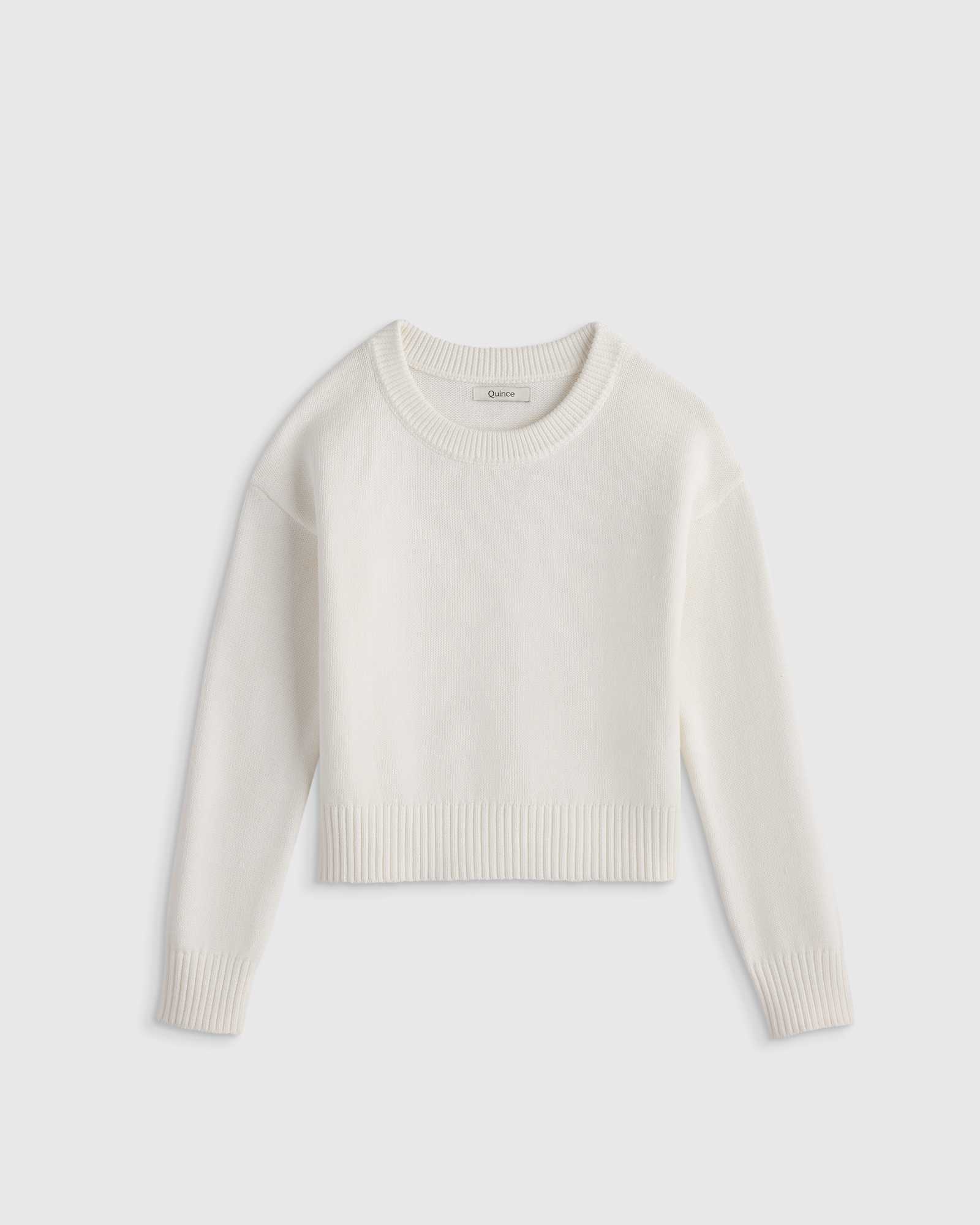 ivory 100% Organic Cotton Crewneck Sweater