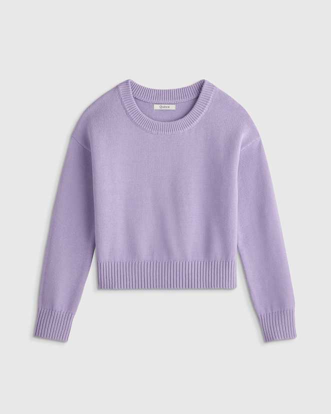 Lilac 100% Organic Cotton Crewneck Sweater