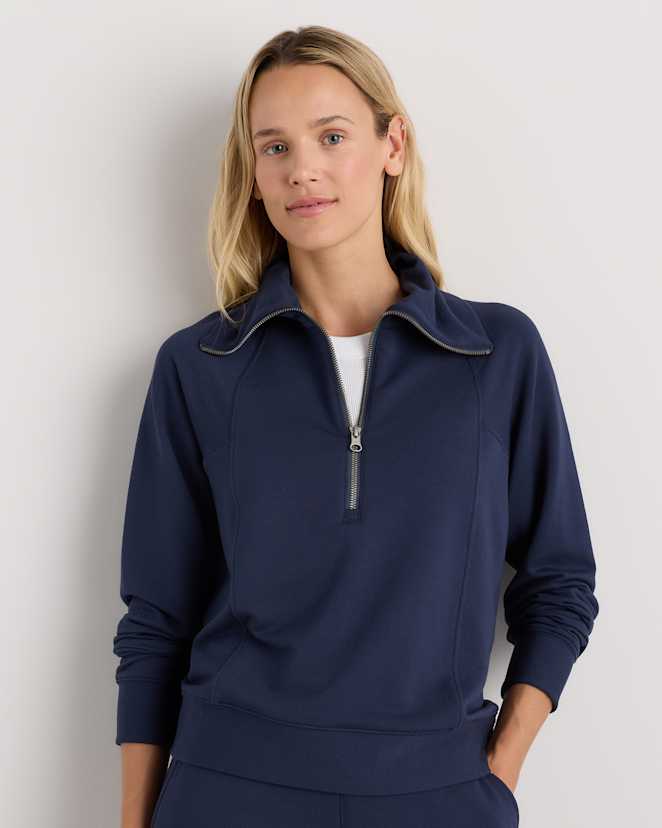 Navy SuperSoft Fleece Half Zip