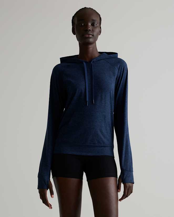 Heather Navy Pull à capuche en Flowknit