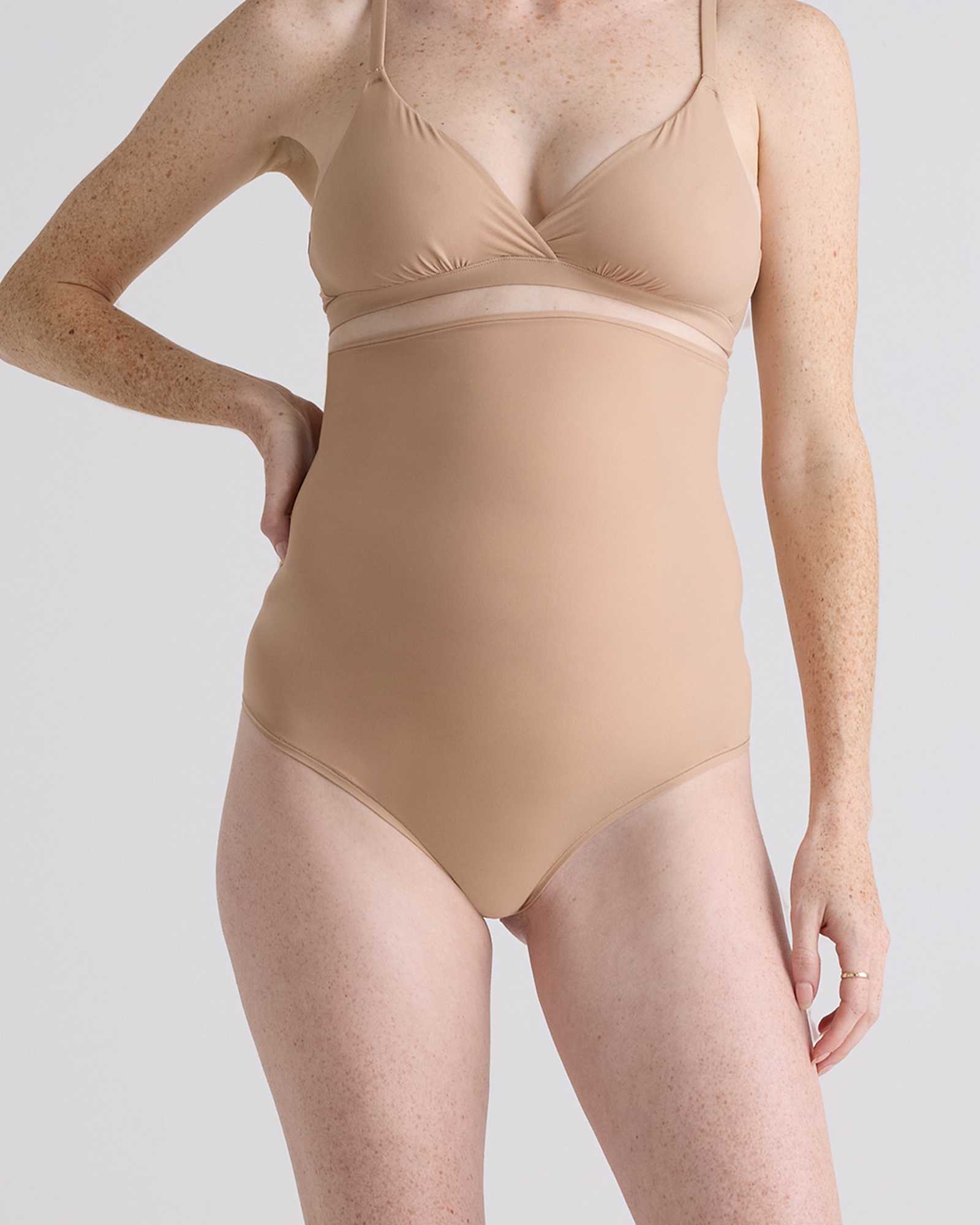 sand Second Skin Maternity Ultra High-Waisted Thong (3-pack)