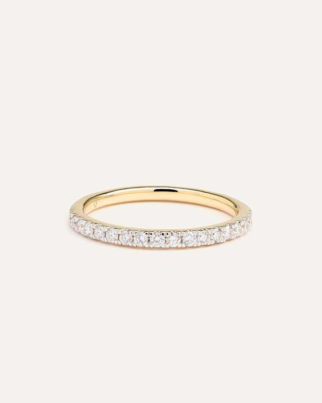 Yellow Gold Lab Grown Diamond Pave Band