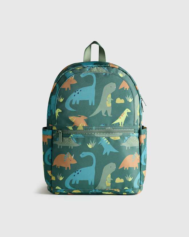Dinos Recycled Double Pocket Backpack