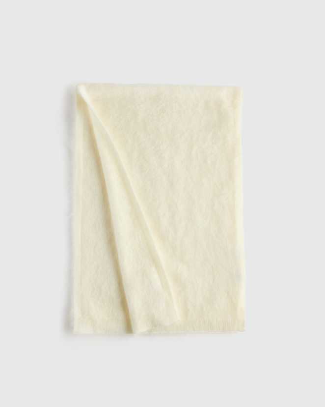 Ivory Brushed Cashmere Scarf
