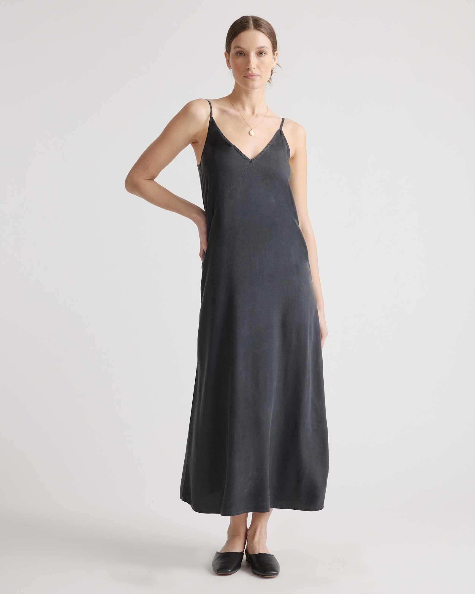 terracotta Vintage Wash Tencel Maxi Slip Dress