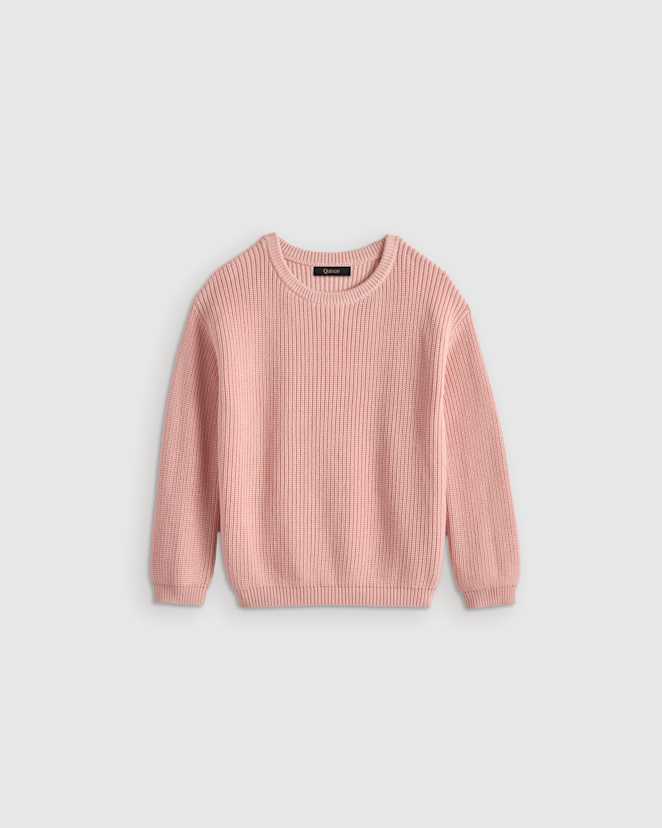 Silver Pink 100% Organic Cotton Fisherman Tunic Sweater