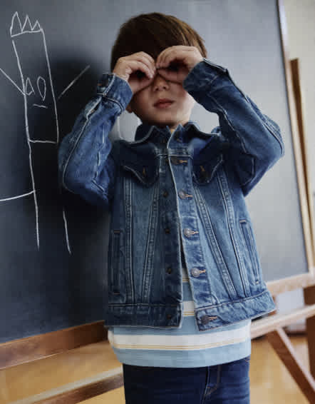 Medium Wash Boys 100% Organic Cotton Denim Jacket