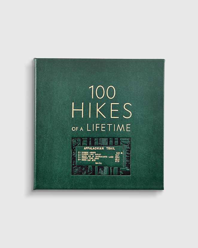 No Color 100 Hikes of a Lifetime Leather Bound Book
