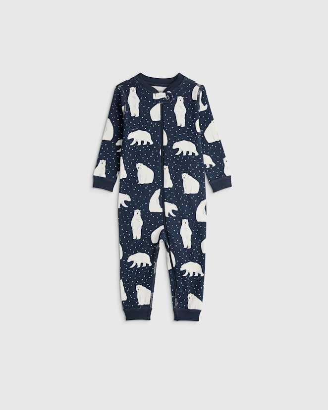 Polar Bears 100% Organic Cotton One Piece Pajama