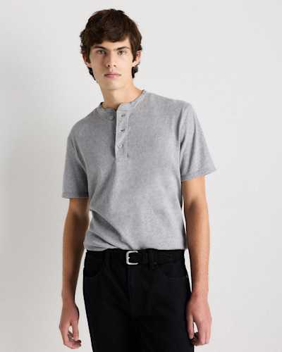 100% Organic Cotton Slub Henley Tee