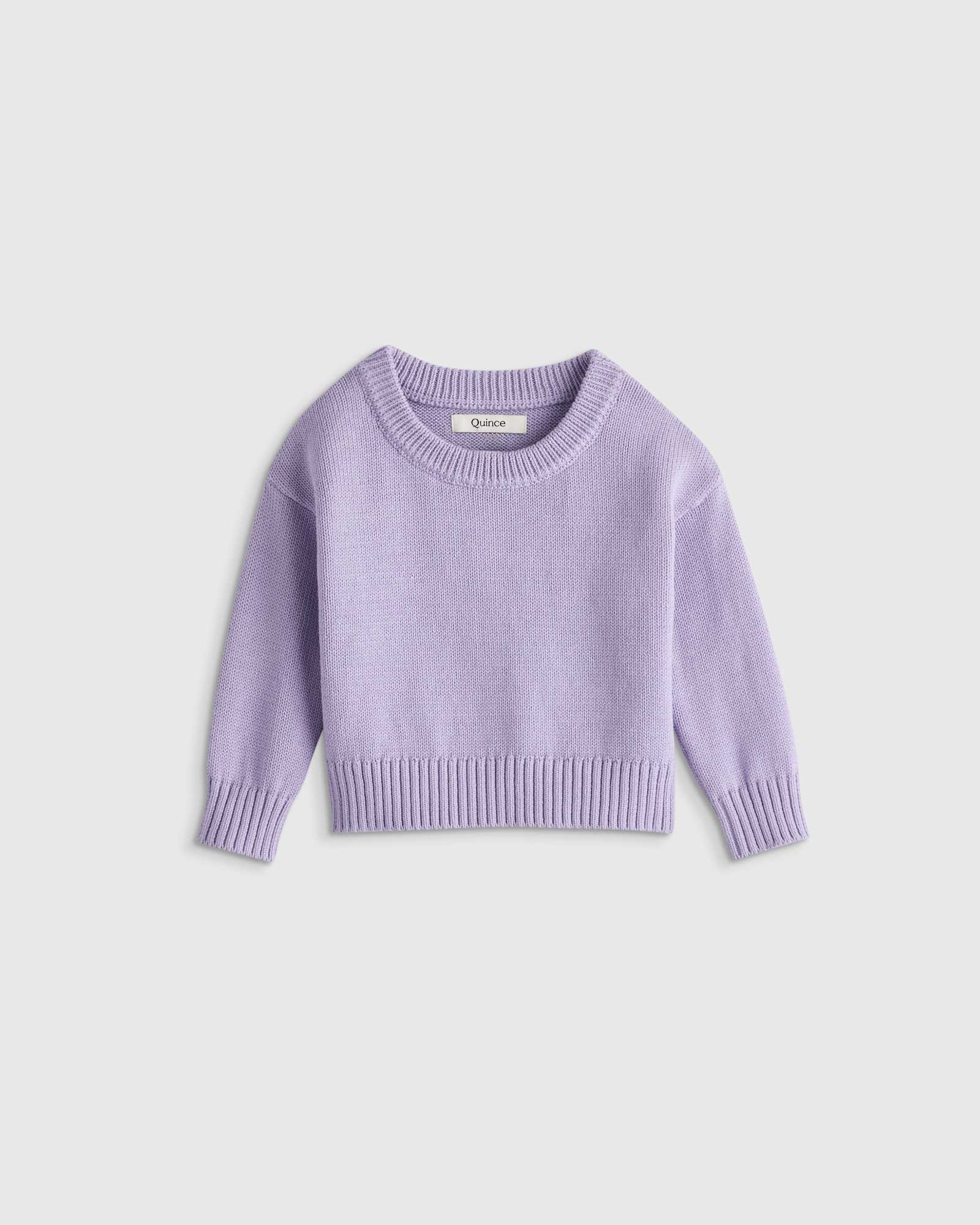 lilac 100% Organic Cotton Crewneck Sweater