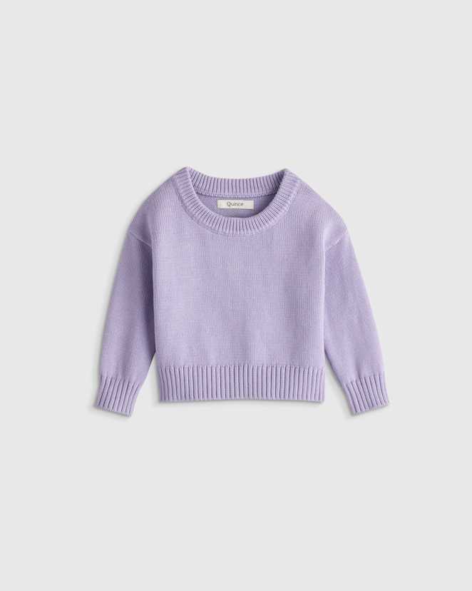 Lilac 100% Organic Cotton Crewneck Sweater