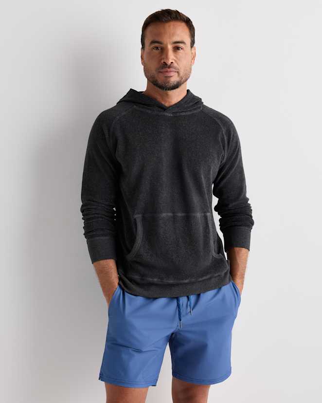 Charcoal 100% Organic Cotton Terry Towel Pullover Hoodie