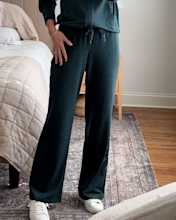 Flowknit Wide Leg Pants Heather Green Victoria Schneider, Kylee Dashefsky 4x5 Thumbnail