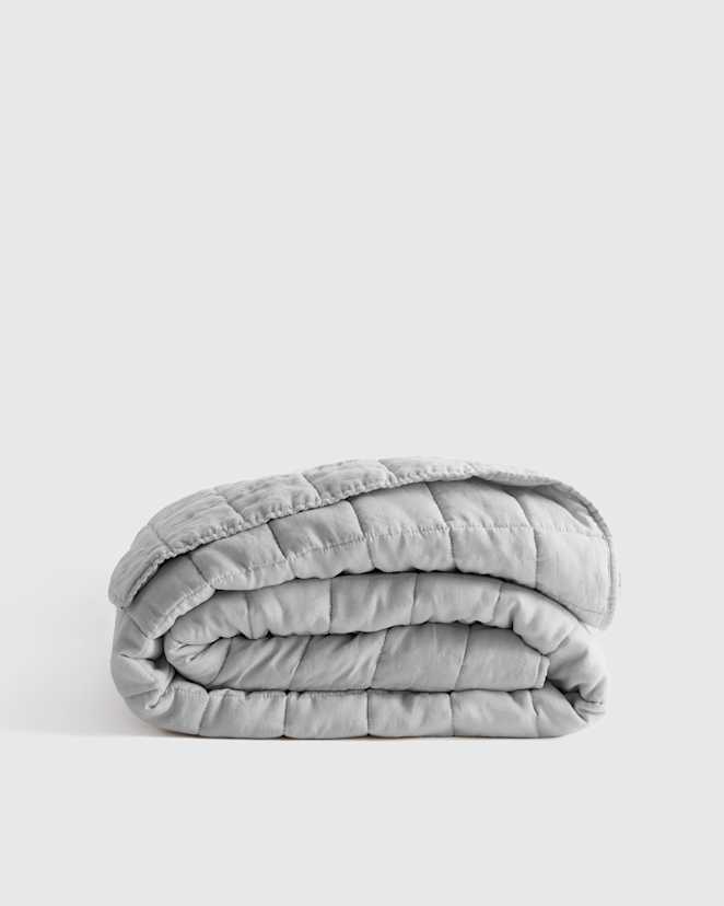 Light Grey European Linen Box Quilt