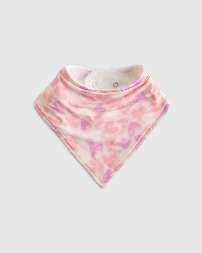 Lavender Hearts Baby Bamboo Bib