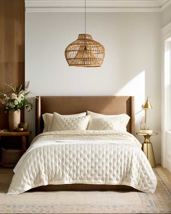 Ivory Bamboo Dream Quilt Set