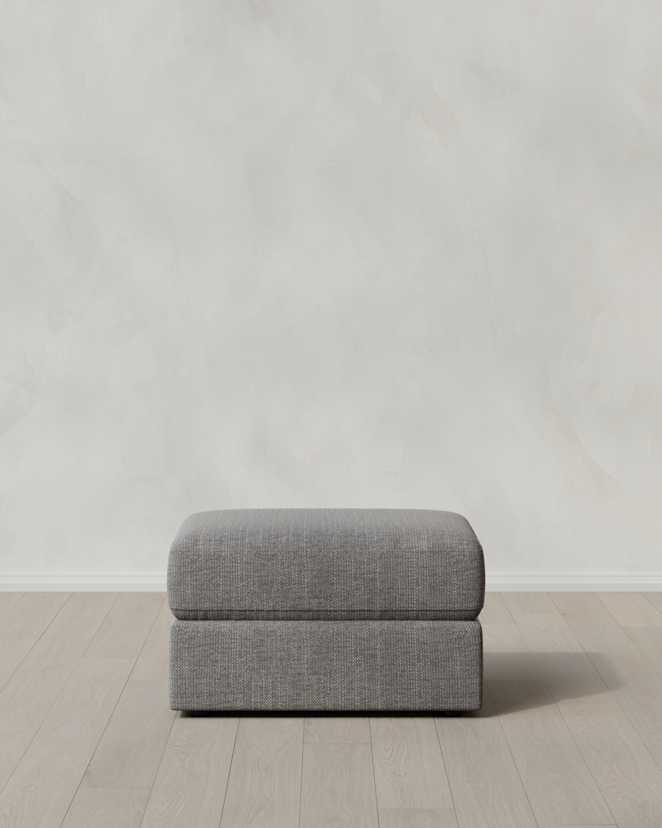 Slate Ashford Deep Seat Ottoman in Performance Chenille Linen Blend