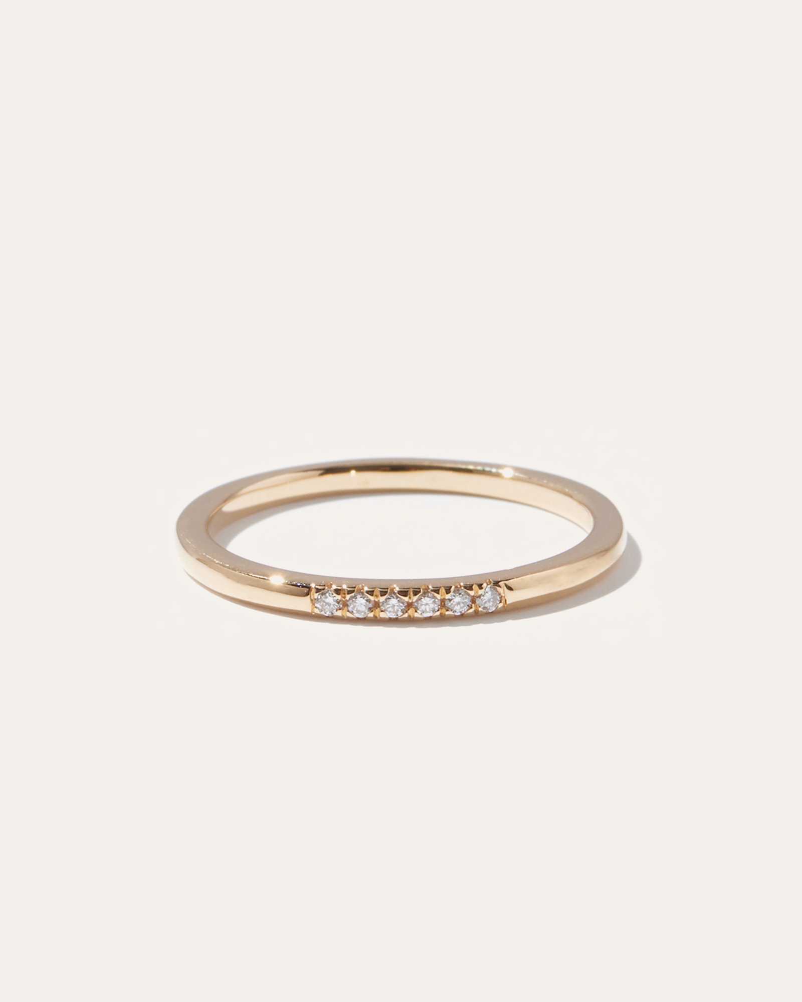 yellow-gold 14K Gold Diamond Line Ring