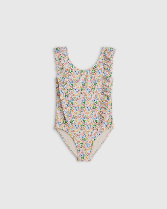 Ditsy Floral Ruffle One Piece Swimsuit