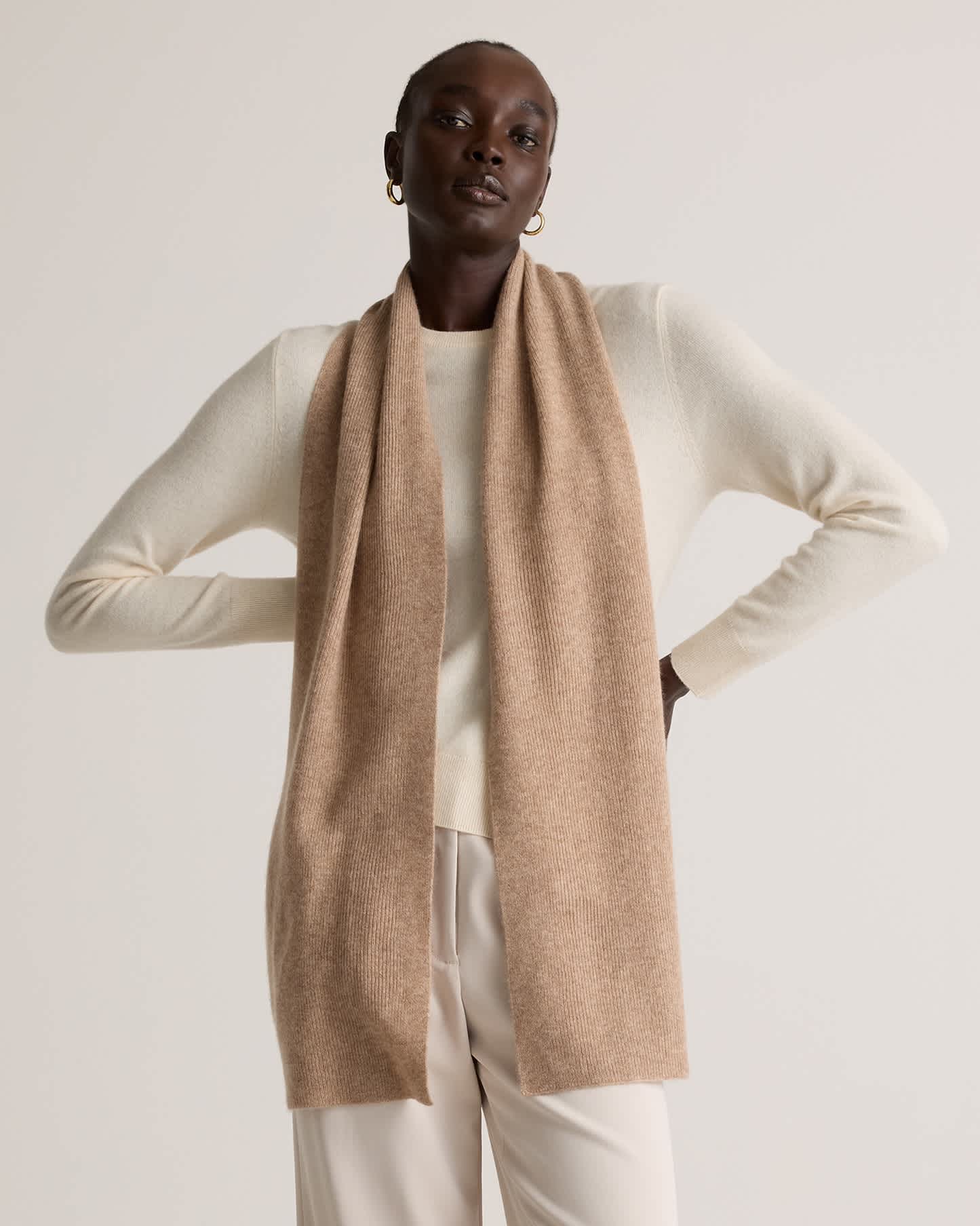 W-SCV-2-OAT-38064 EDITED oatmeal Mongolian Cashmere Scarf