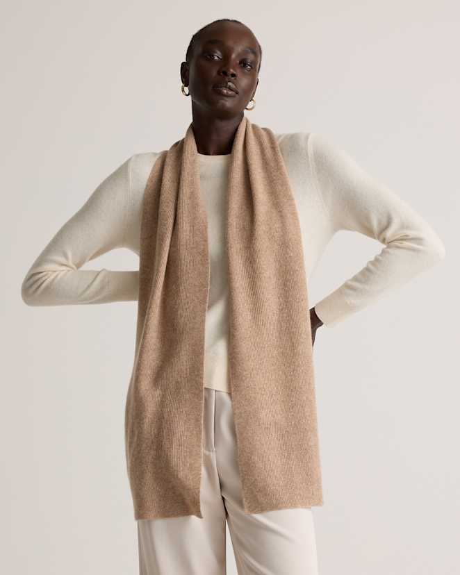 Oatmeal Écharpe en cachemire de Mongolie