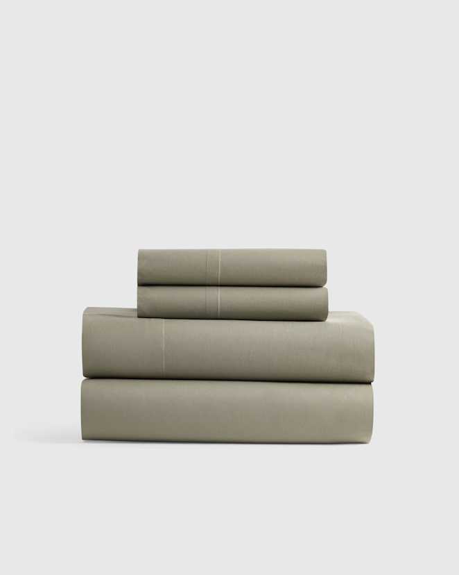 Dried Sage Classic Organic Percale Sheet Set