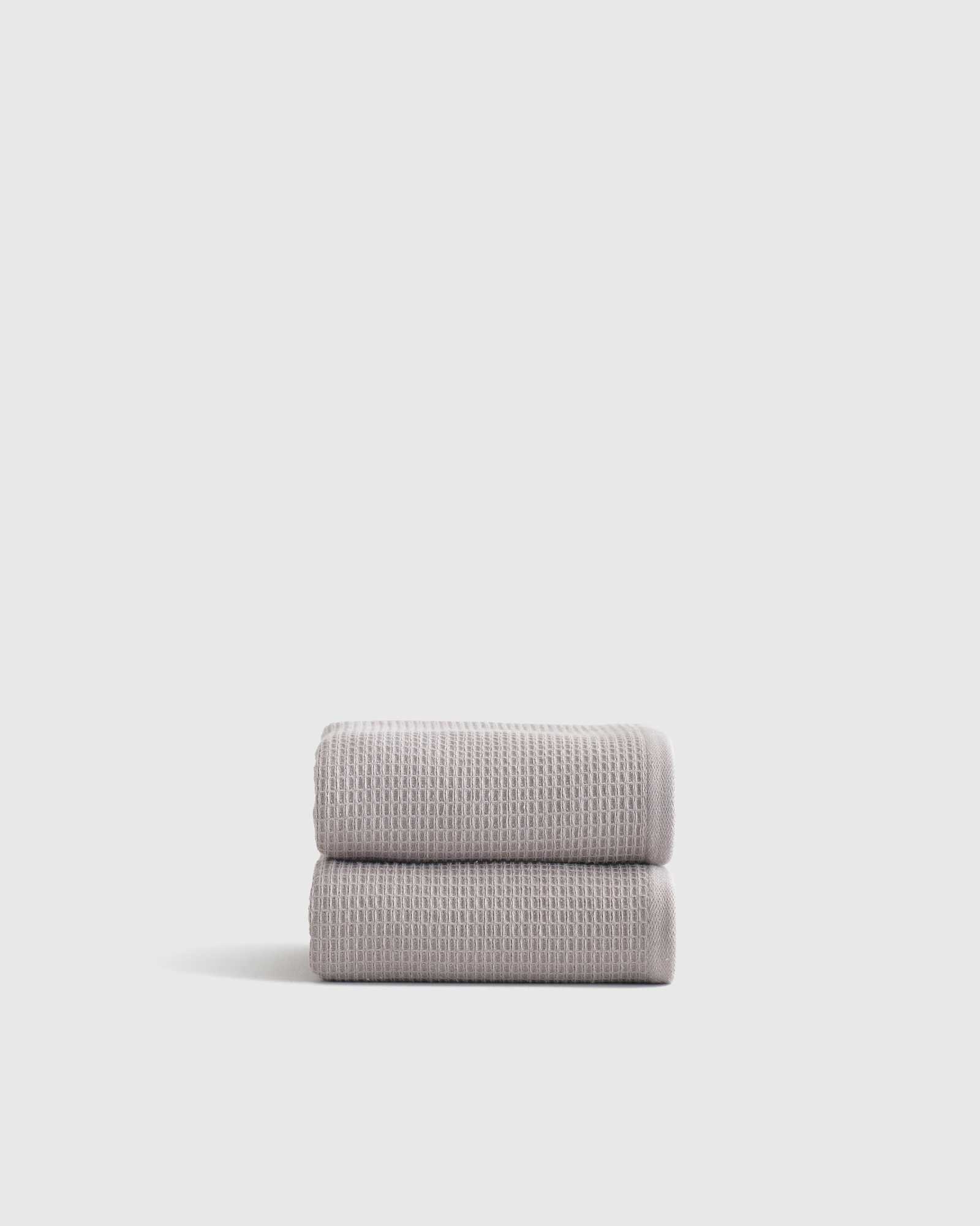 Grey Turkish Waffle Terry Hand Towel (Set of 2)