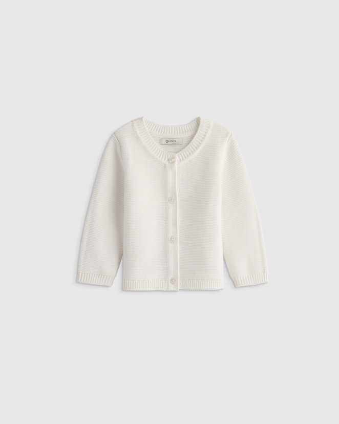 Ivory 100% Organic Cotton Sweater Cardigan