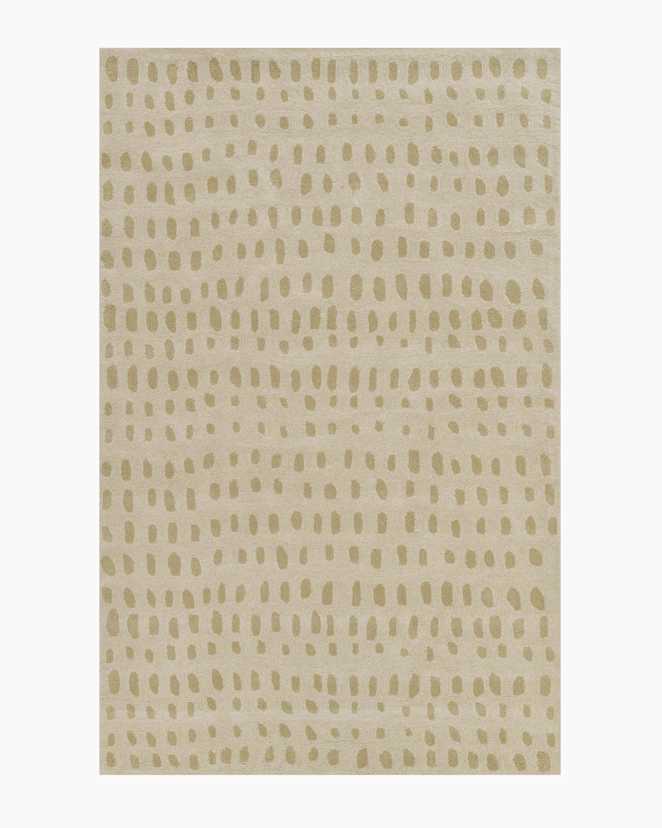Beige Painterly Dots Hand-Tufted Wool Rug