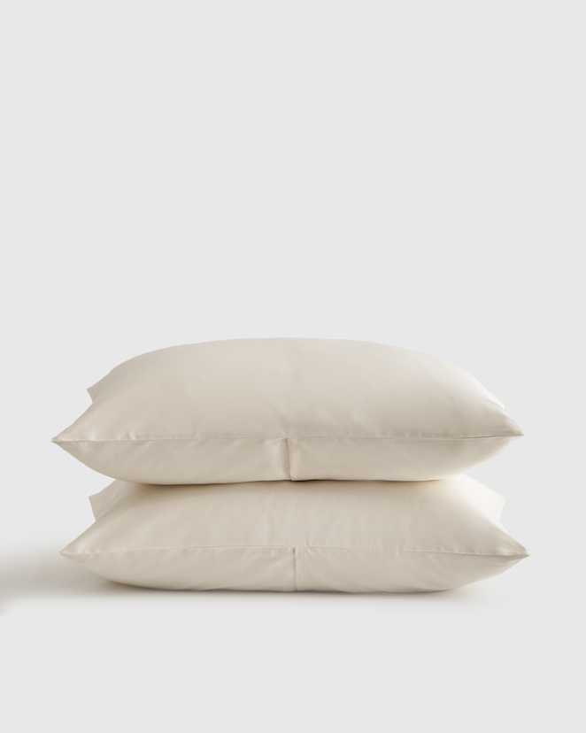 Ivory Luxury Organic Sateen Sham Set