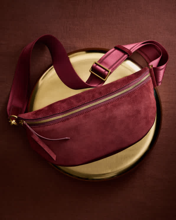 suedeslingbag Merlot Italian Suede Sling Bag