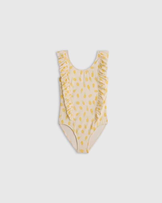 Pineapple Ruffle One Piece Swimsuit
