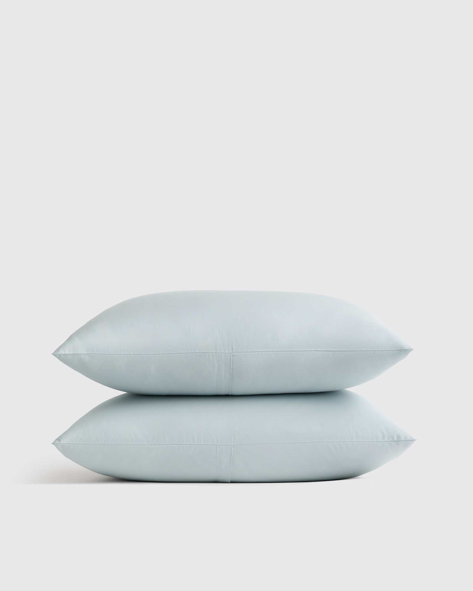 Sky Blue Organic Crisp Percale Sham Set