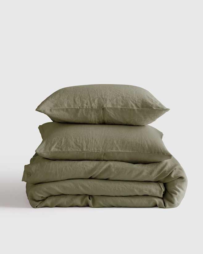 Willowleaf European Linen Duvet Cover Set