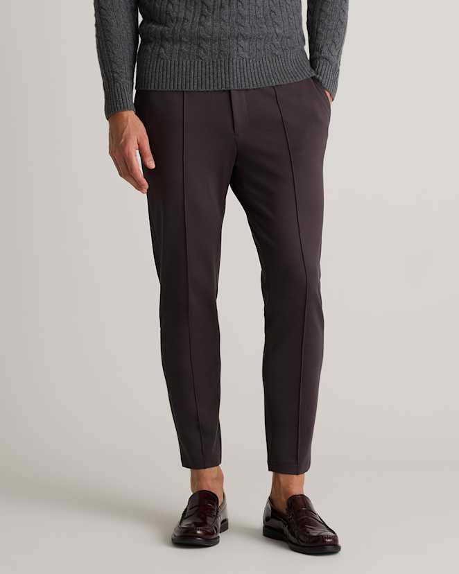 Steel Stretch Knit Pintuck Trousers