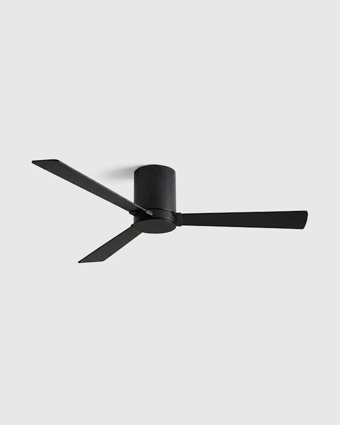 Black Minimalist Hugger Wood Blade Ceiling Fan