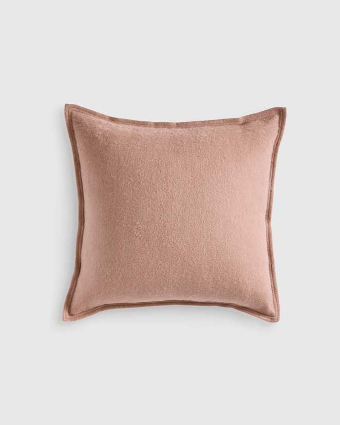 Camel Solid Cashmere Pillow Cover