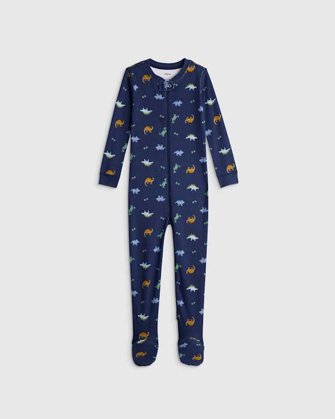Little Dinos Pyjama à pieds en coton biologique à 100 %