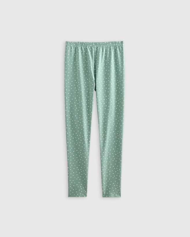 Green Dots Organic Cotton Leggings