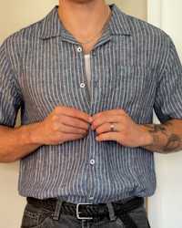 100- European Linen Camp Shirt JamesKalis Thumbnail Chambray 4x5
