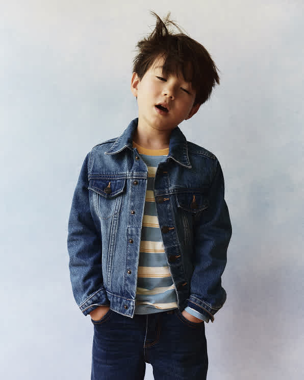 Medium Wash Boys 100% Organic Cotton Denim Jacket