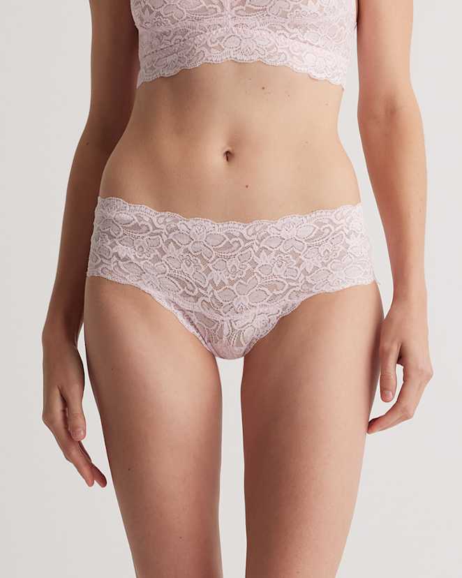 Black/Pale Pink/Ruby Stretch Lace Cheeky Brief (6-pack)