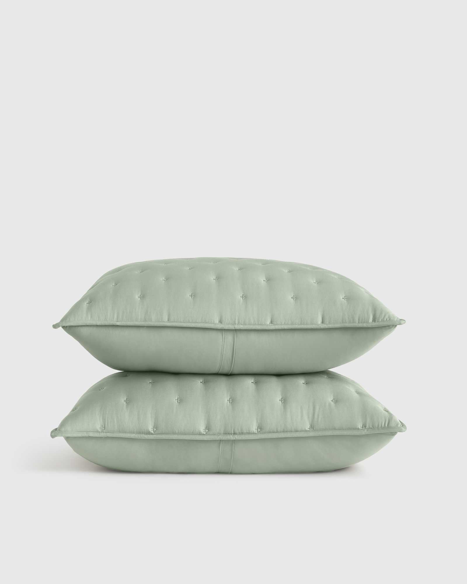 Sage Ensemble de taies décoratives de rêve matelassées en bambou