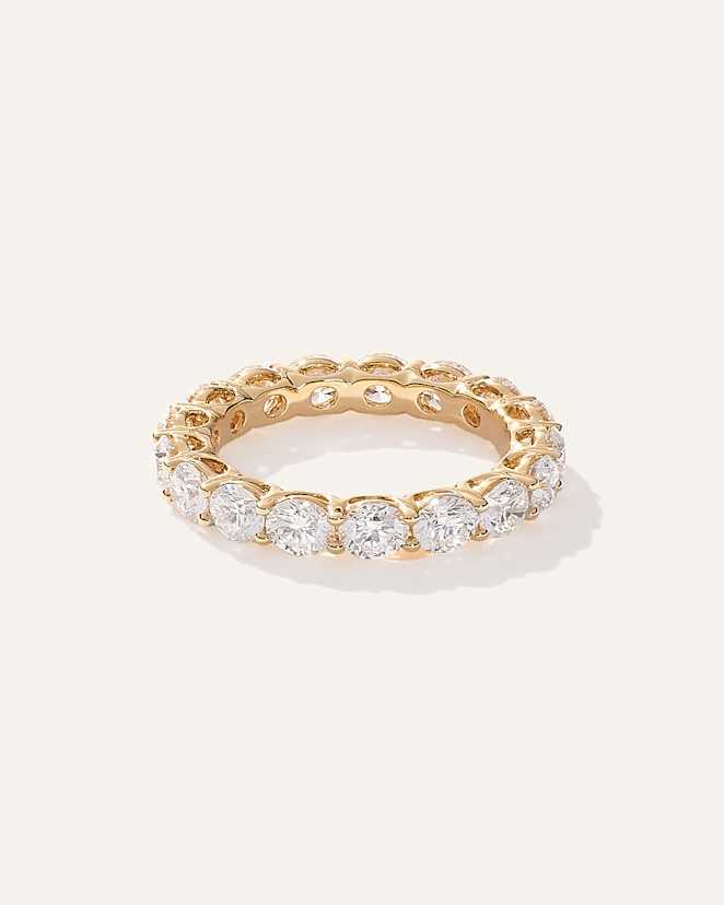 Yellow Gold Lab Grown Diamond Round Eternity Band