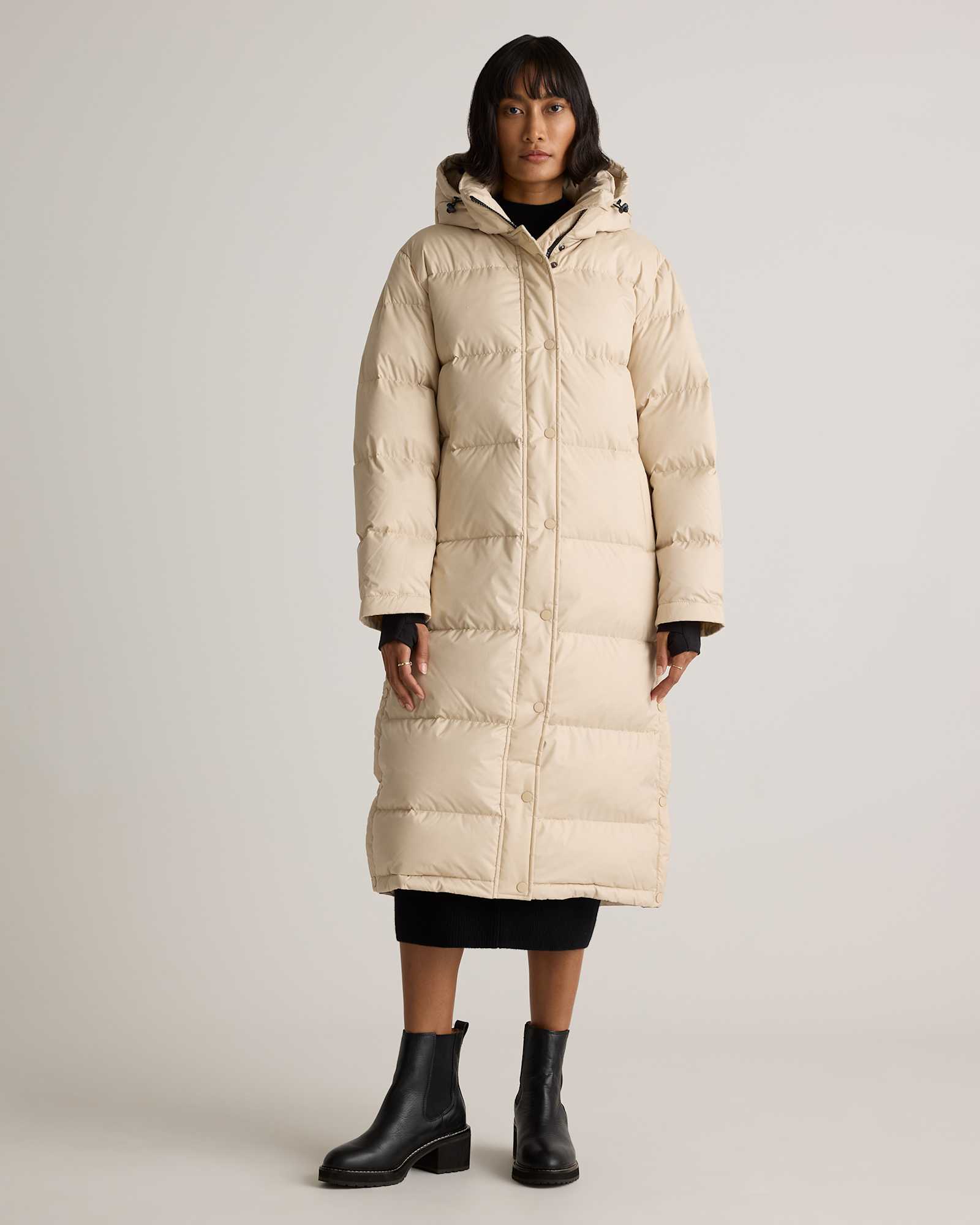 oatmilk Responsible Down Long Puffer Jacket